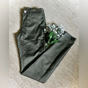 Refuge High Waist Army Green Zipper Skinny Jean - 0